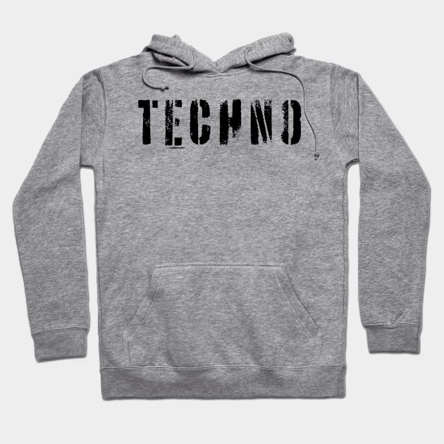 Spray-Painted Techno Vibes Hoodie by Gregorous Design